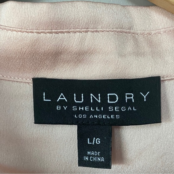 NWT- Laundry by Shelli Segal- Pink dress shirt, size large - Picture 4 of 6
